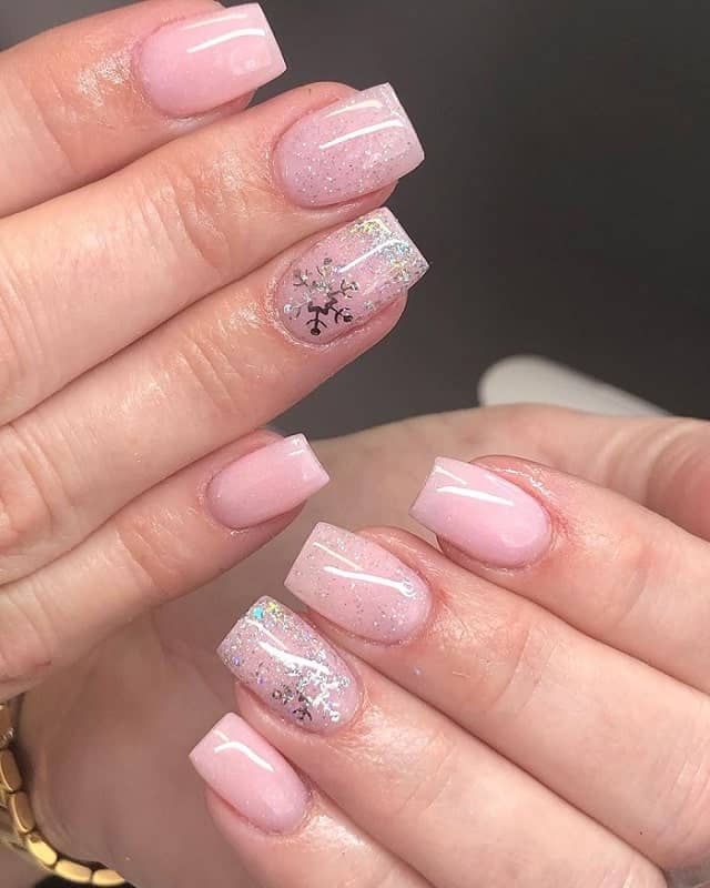 light pink acrylic nails