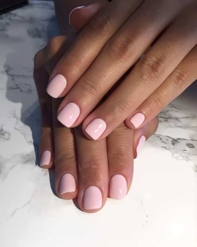 Light Pink Short Nails