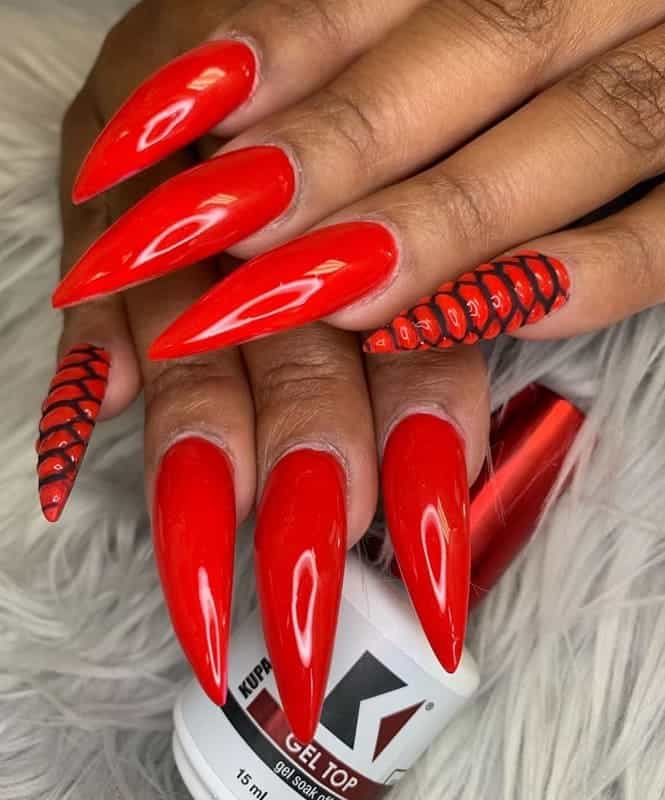 long red stiletto nails