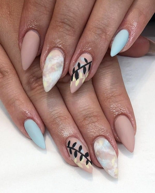 Matte Pastel Nails