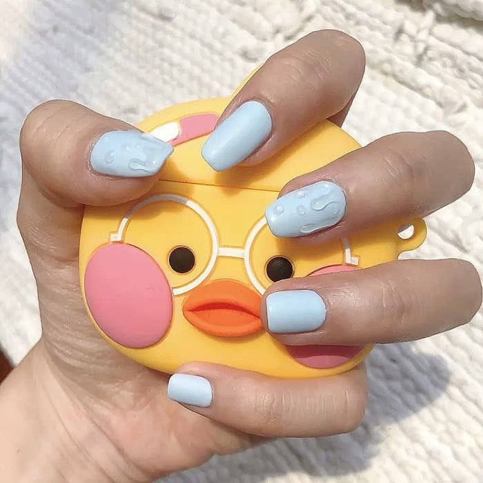 Pastel Blue Nails