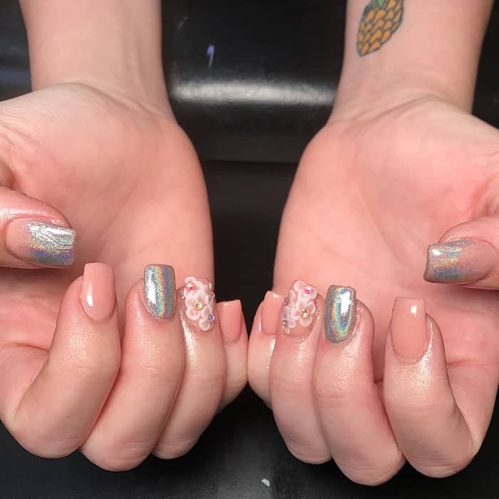 Pastel Holographic Nails
