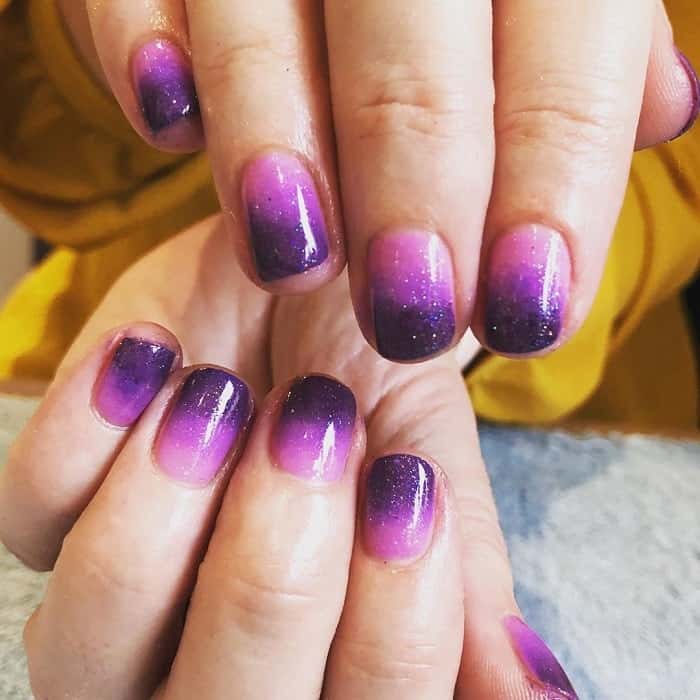 Pink And Purple Ombre Nails