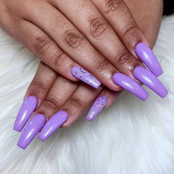  purple acrylic coffin nails