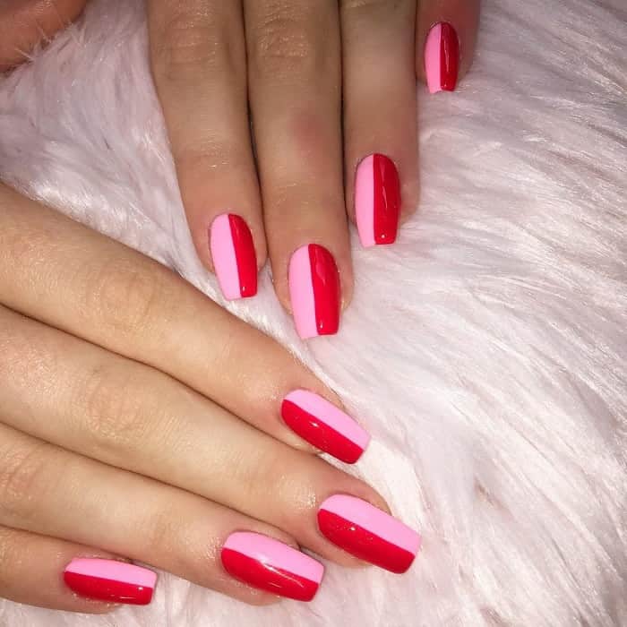 25 Trendiest Pink And Red Nails to Explore in 2022