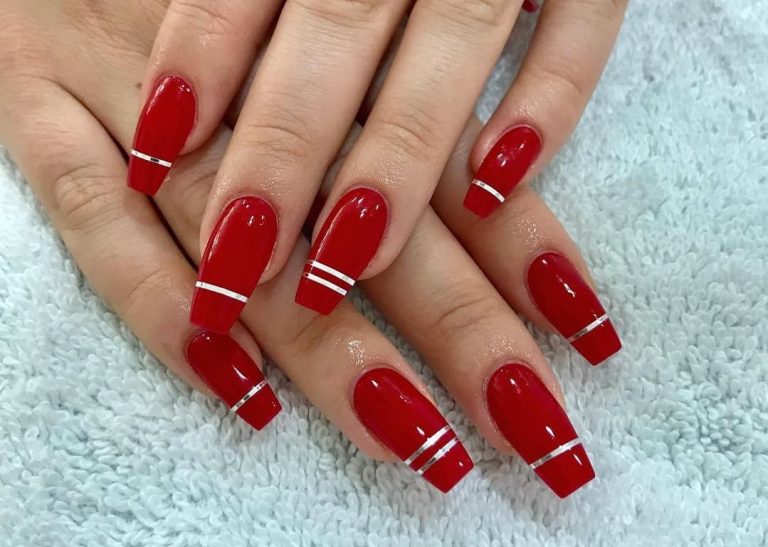 12 Chic Red Coffin Nails Trending Right Now