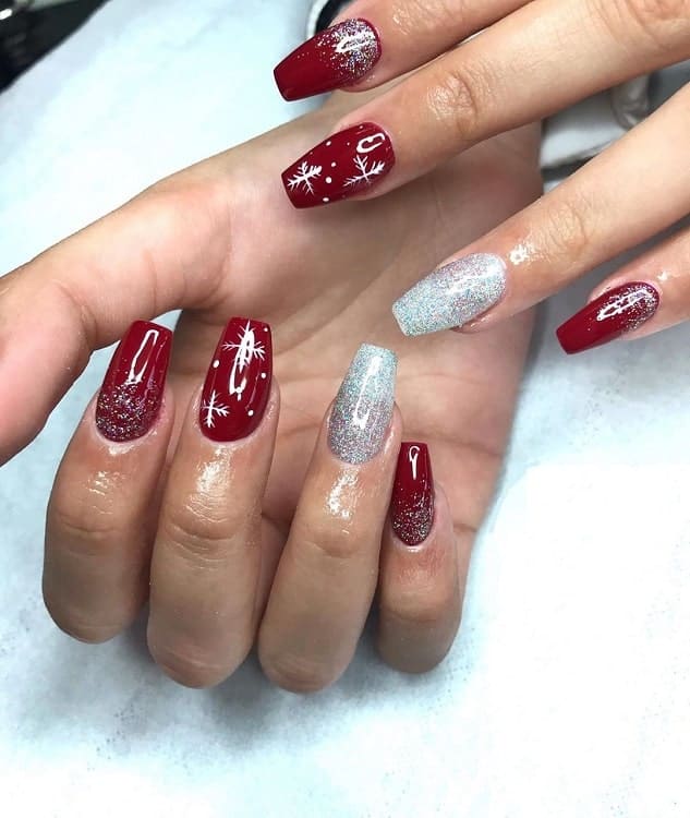 Red Coffin Nails for Christmas