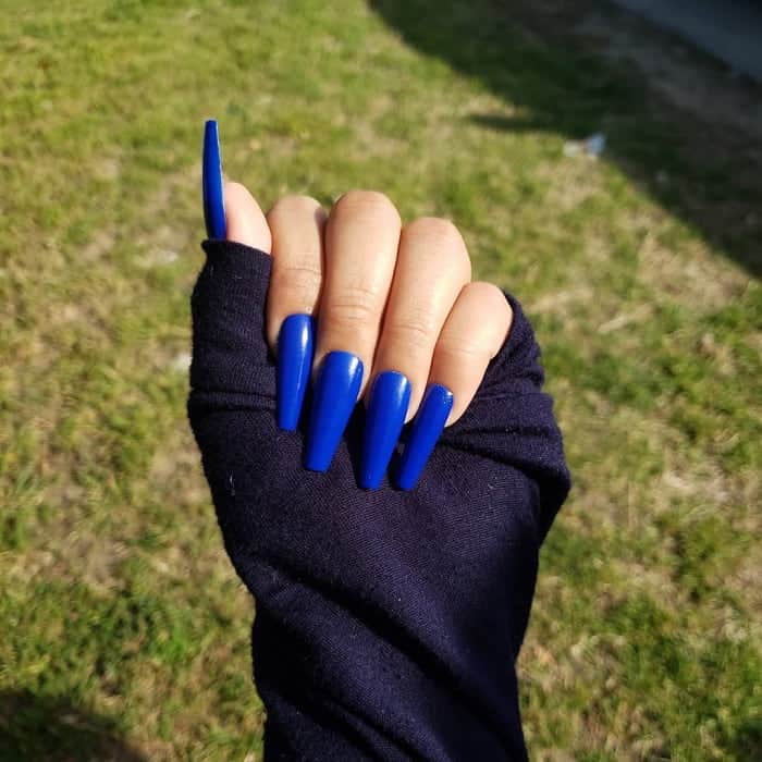 royal blue coffin nails