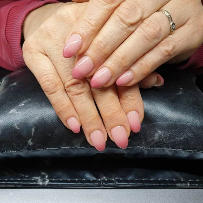 Short Pink Ombre Nails