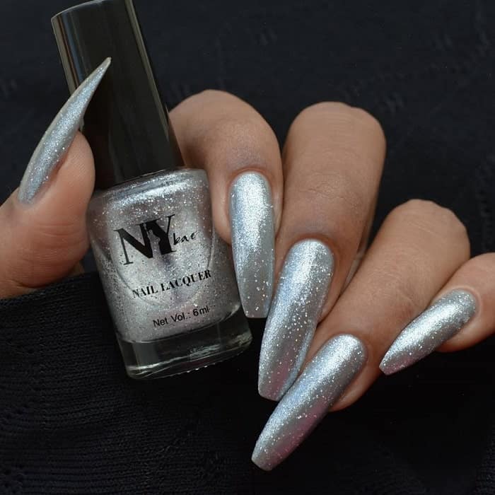 coffin shaped silver nails