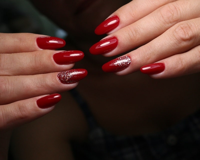 red quinceanera nails