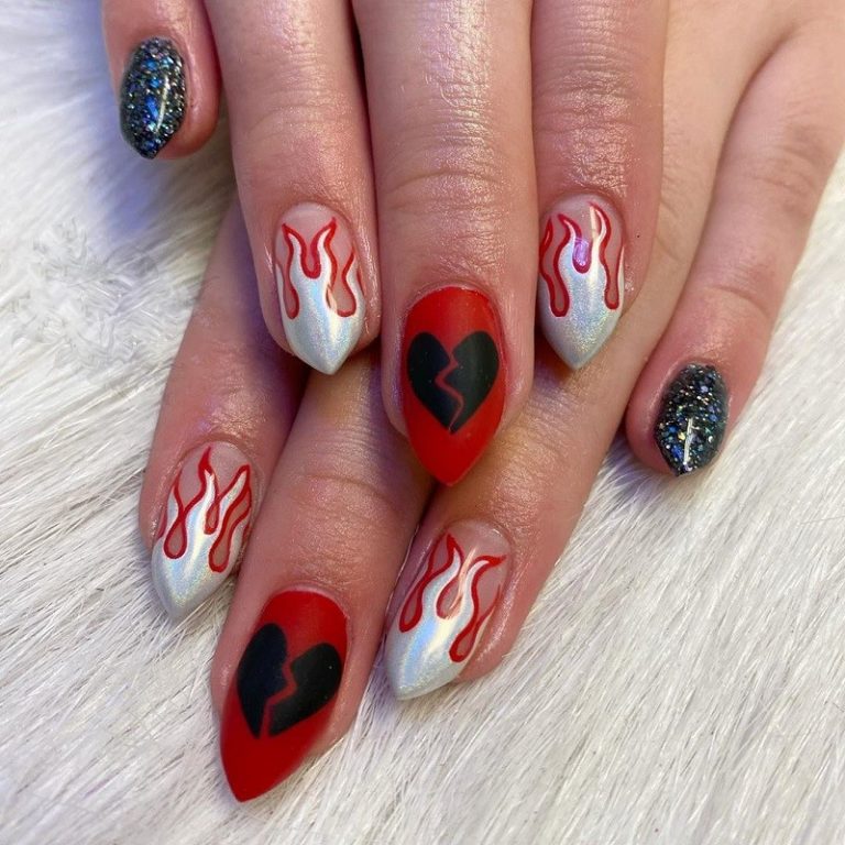 30 Fascinating Heart Nail Designs Trending In 2024