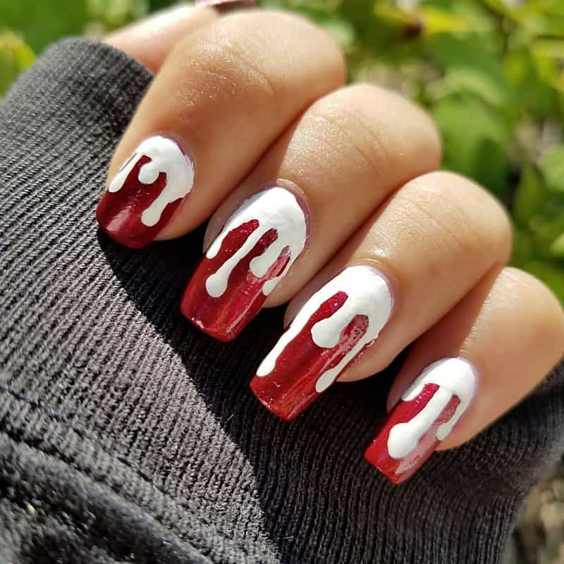 gothic acrylic nail ideas