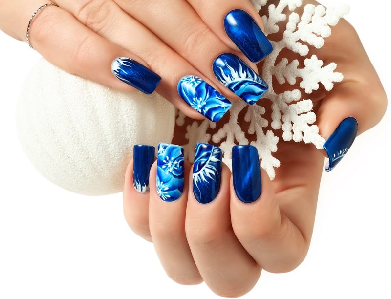 funky winter nail design