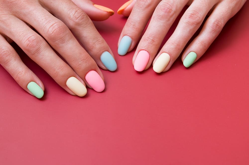 pastel nails for dark skin