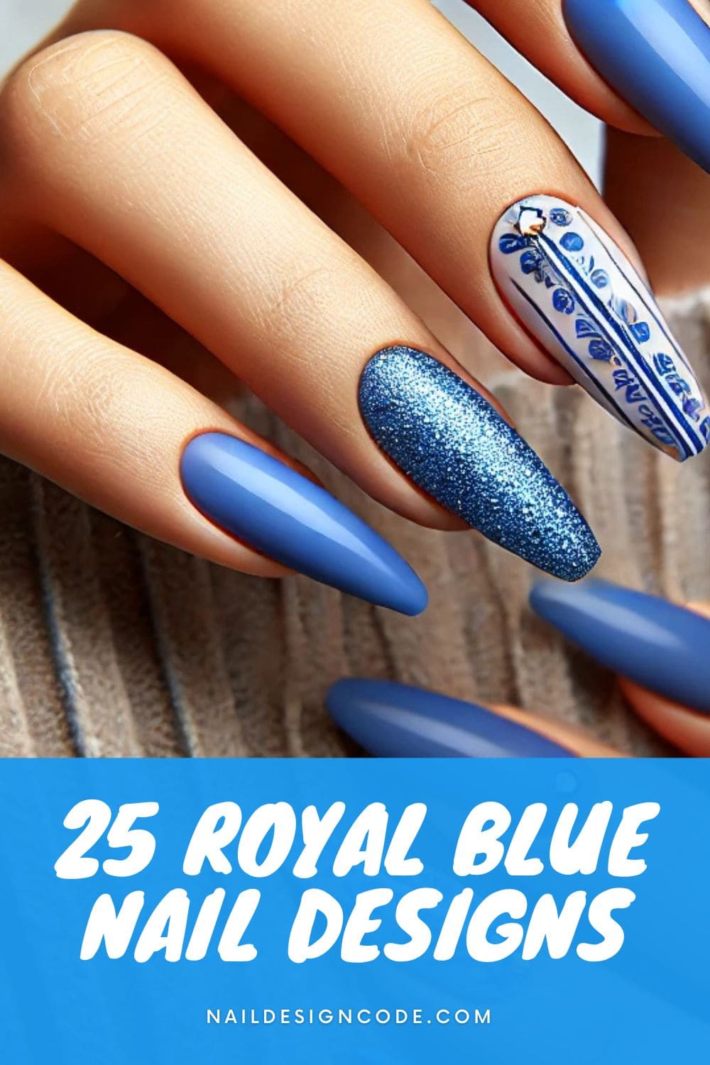 25 Hottest Royal Blue Nail Ideas for 2024