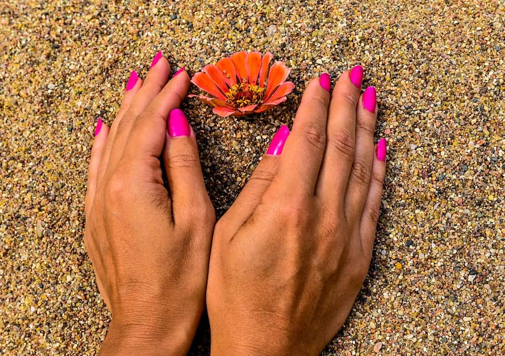 Hot Pink Nail Color for Tan Skin