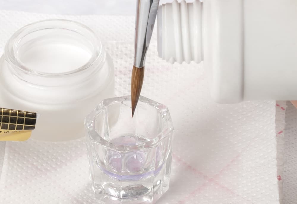 How to Clean Acrylic Nail Brushes with Monomer