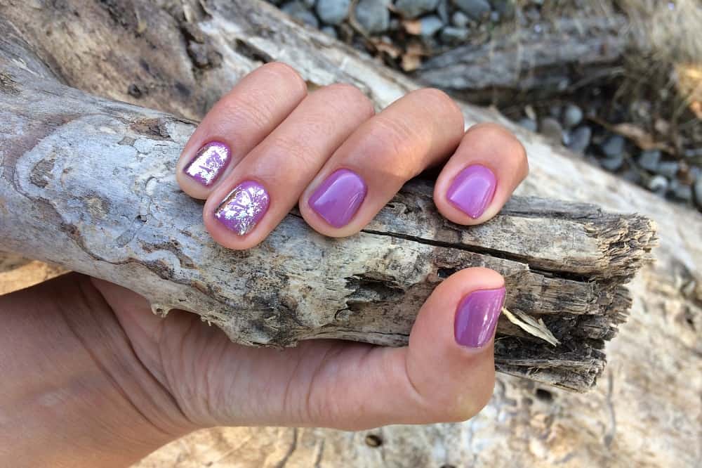 Lilac Nail Color for Tan Skin