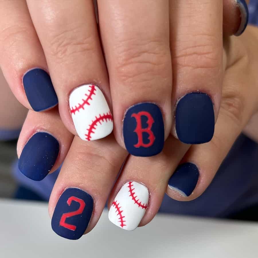 navy blue nail art