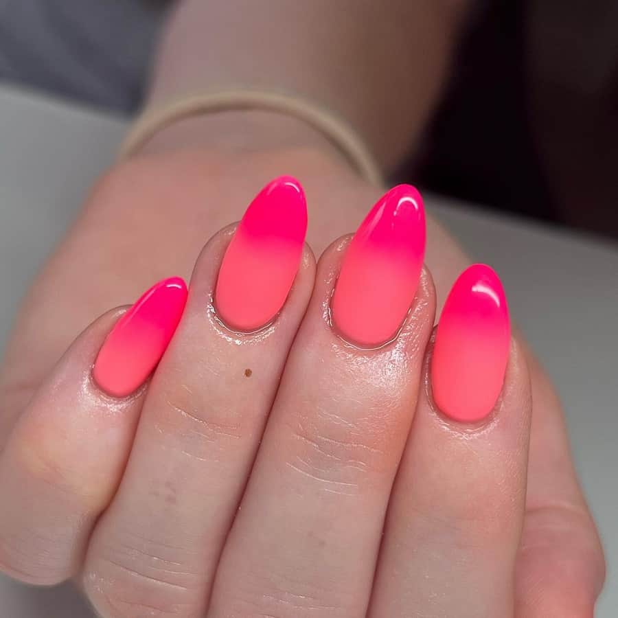 pink ombre summer nails