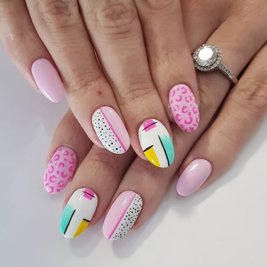 80s retro nails