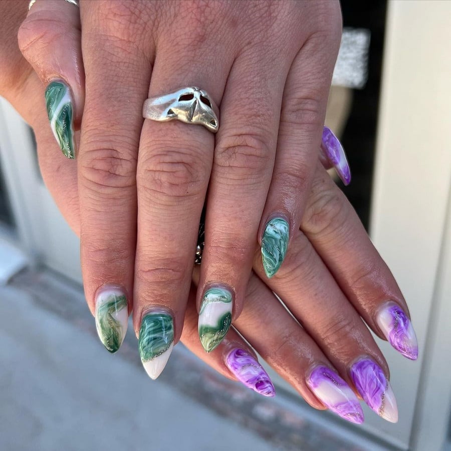 acrylic geode nails