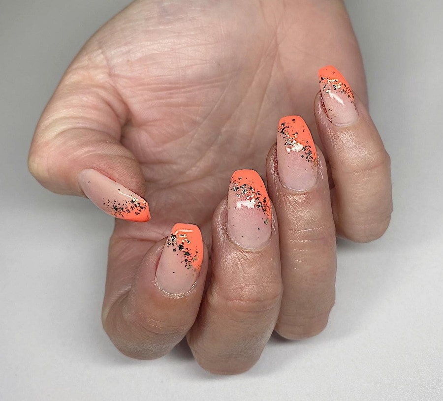 coral gel nails