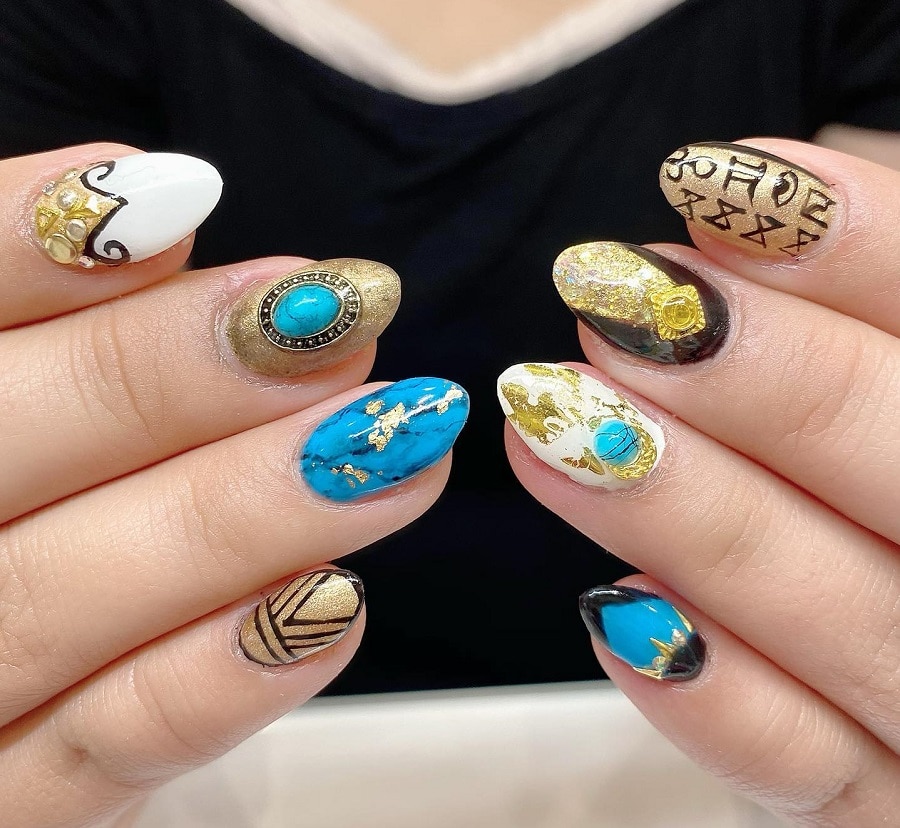 egyptian nail art design