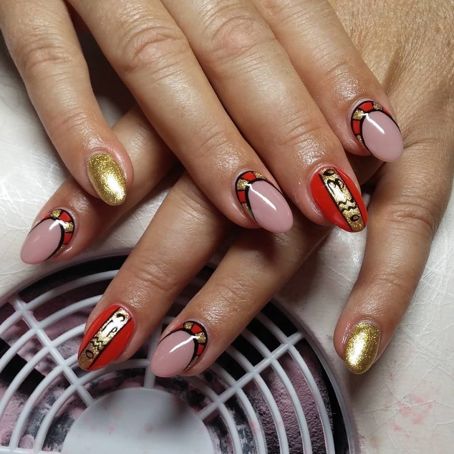 egyptian themed nails