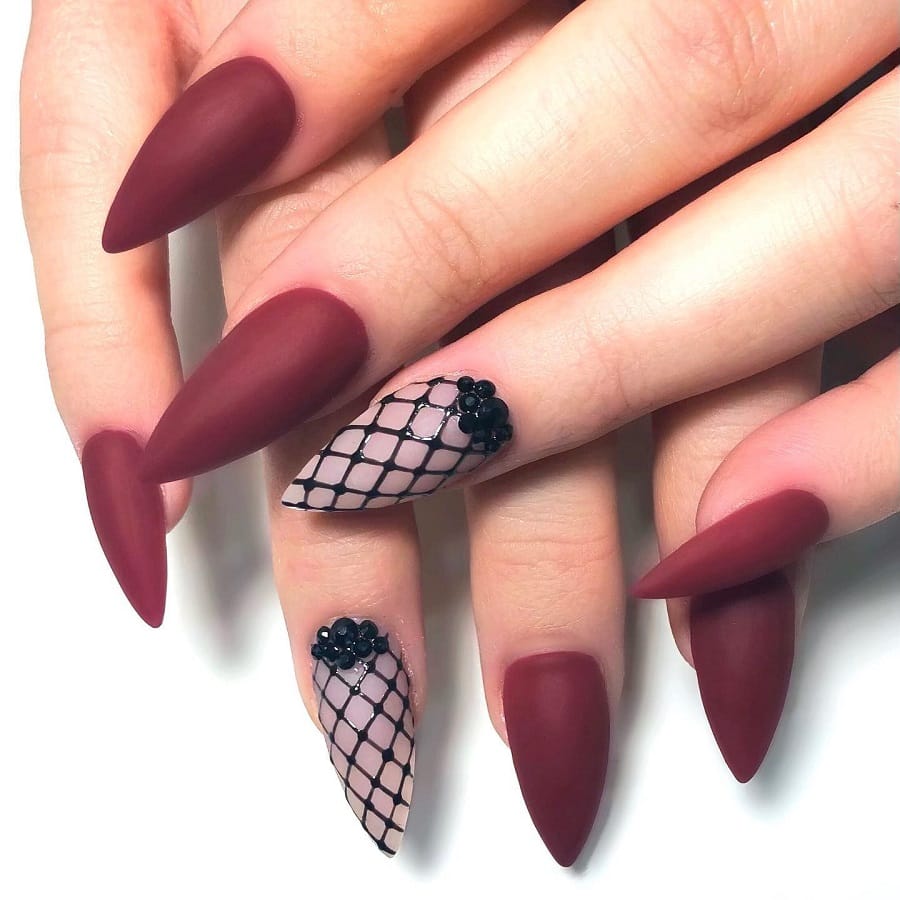 fishnet nail art