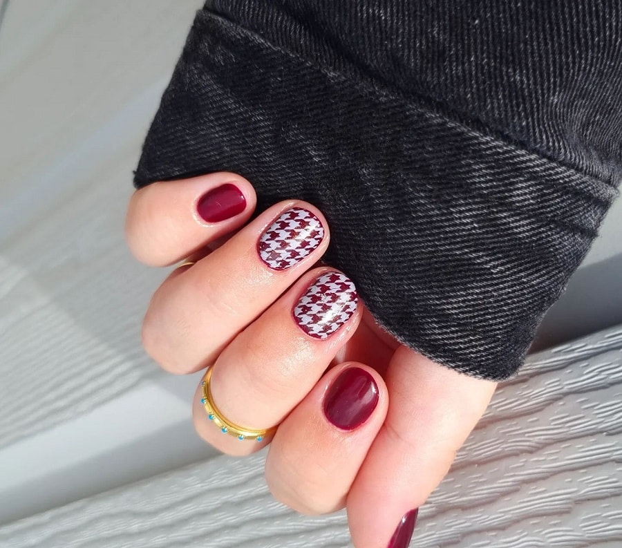 houndstooth round nails