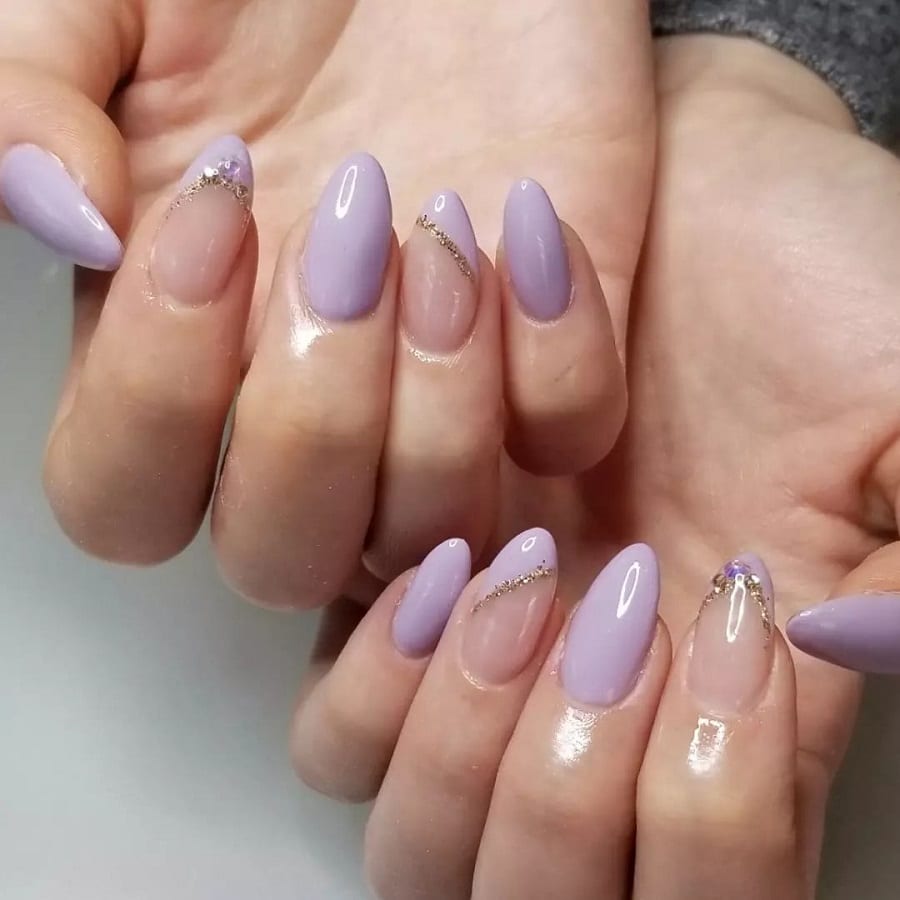 lavender almond nails