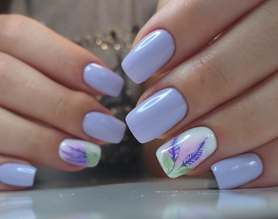 lavender flower nails