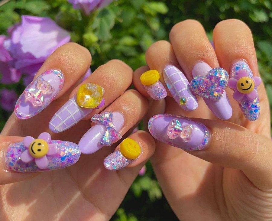 lavender nail designs