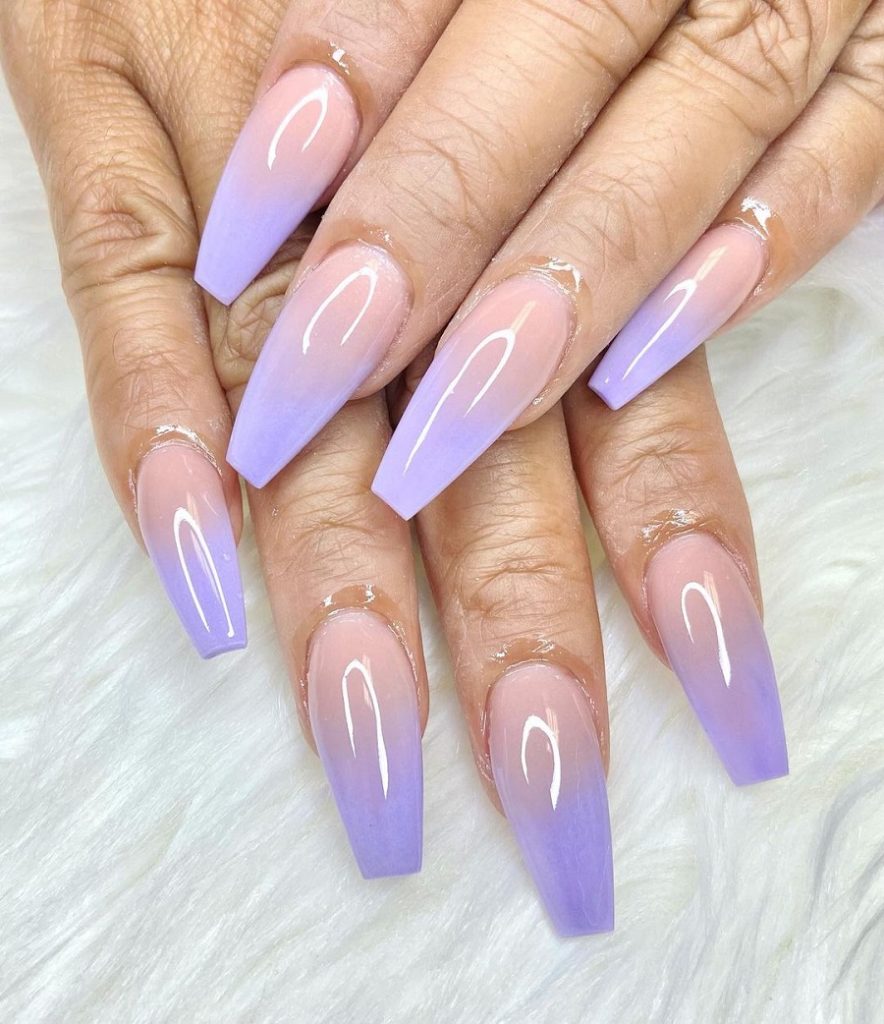 lavender ombre nails