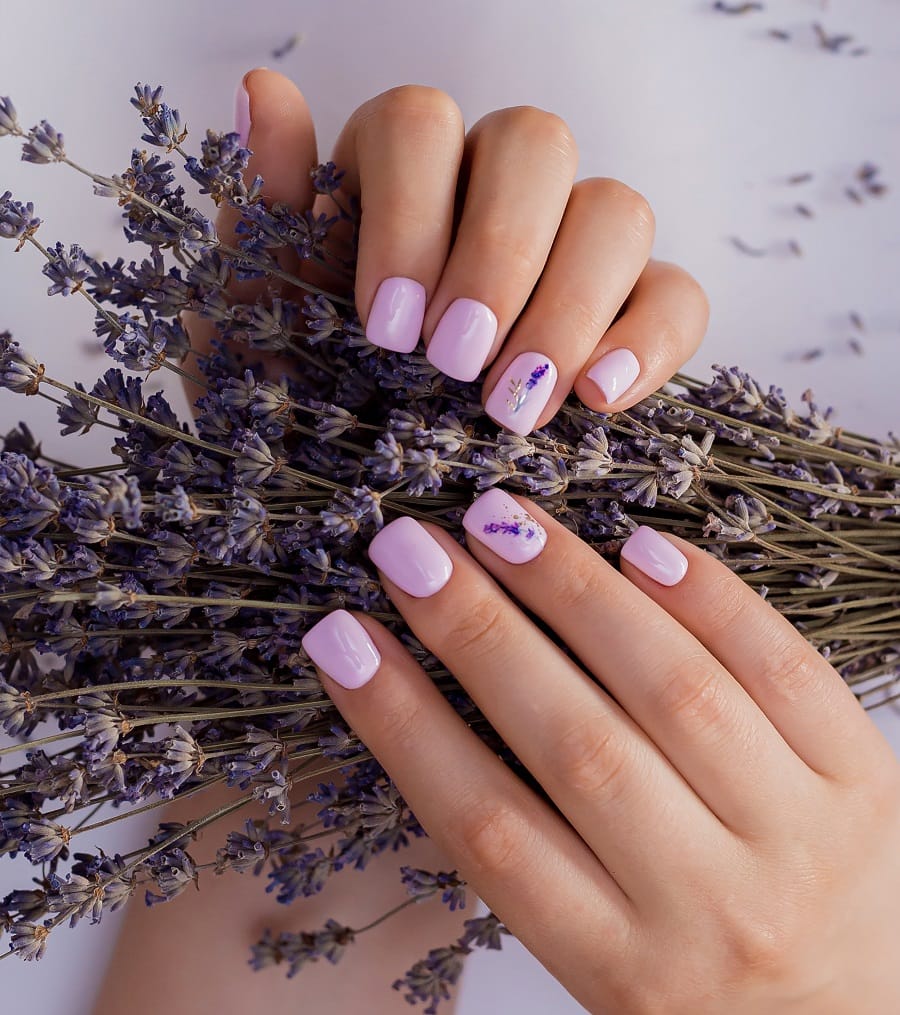 lavender pink nail color