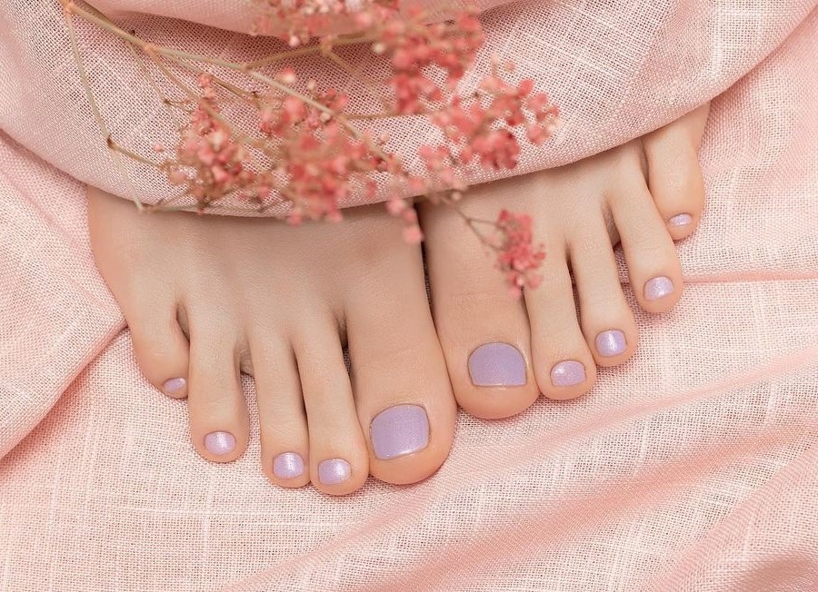 10. Lavender and Red Rose Nail Design - wide 3