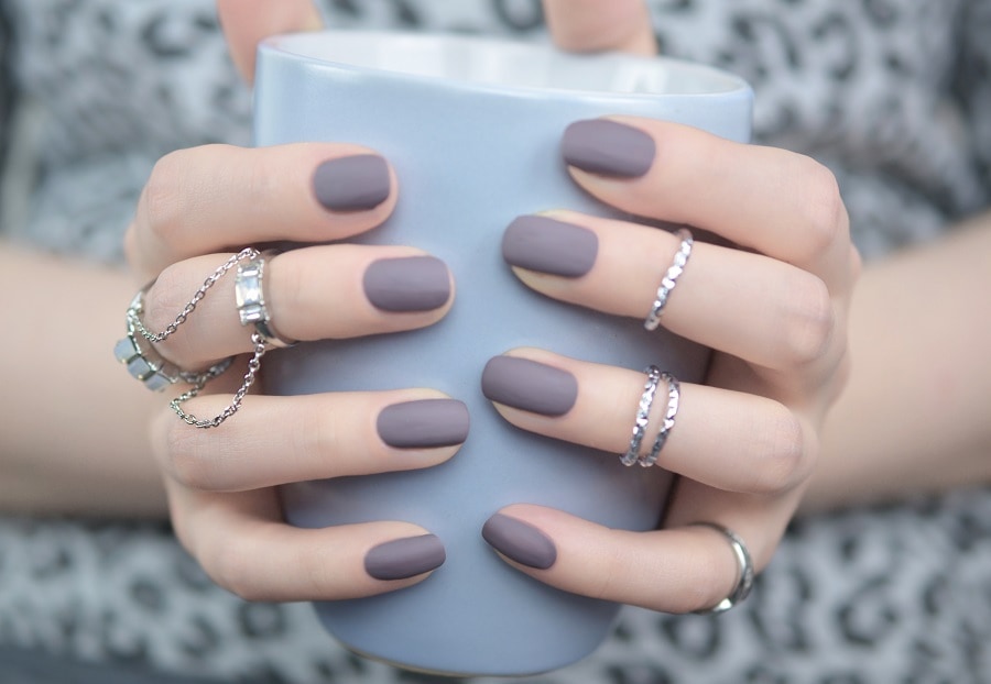 matte taupe nail color