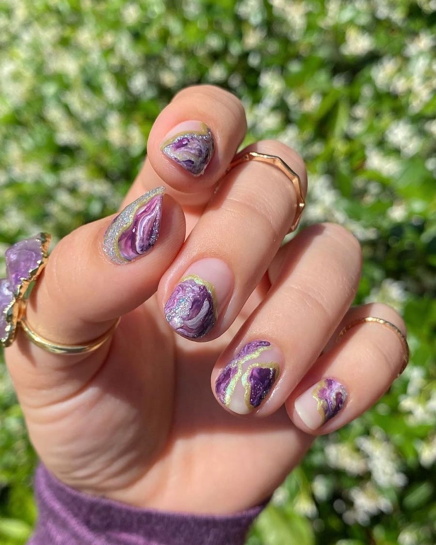 25 Geode Nail Art for All Crystal Lovers NailDesignCode