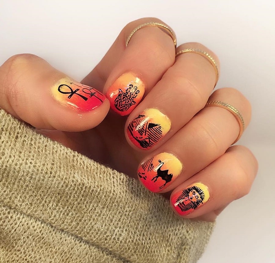 short egyptian nails