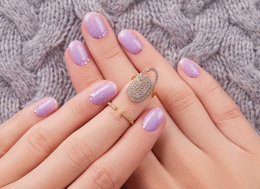 short lavender nails