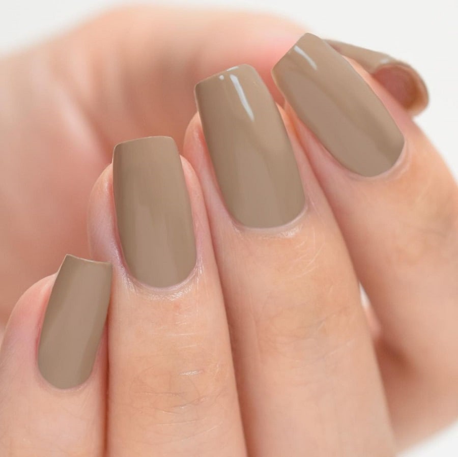taupe beige color nails
