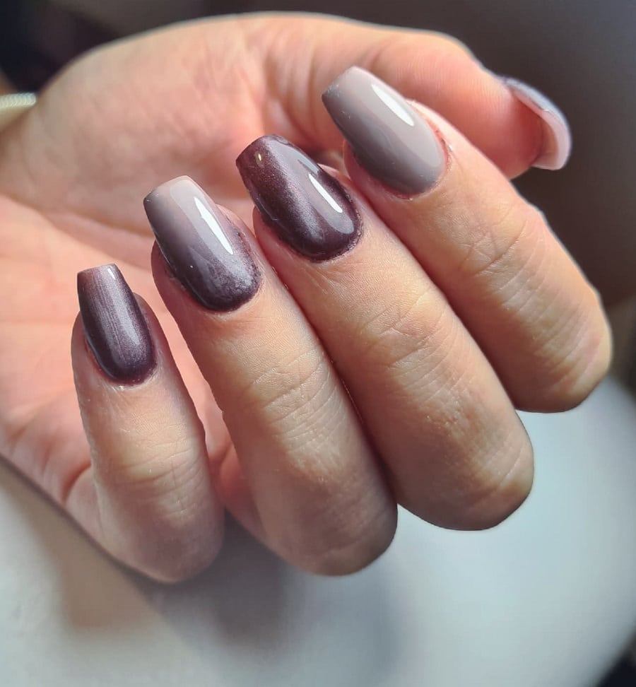 taupe ombre nails