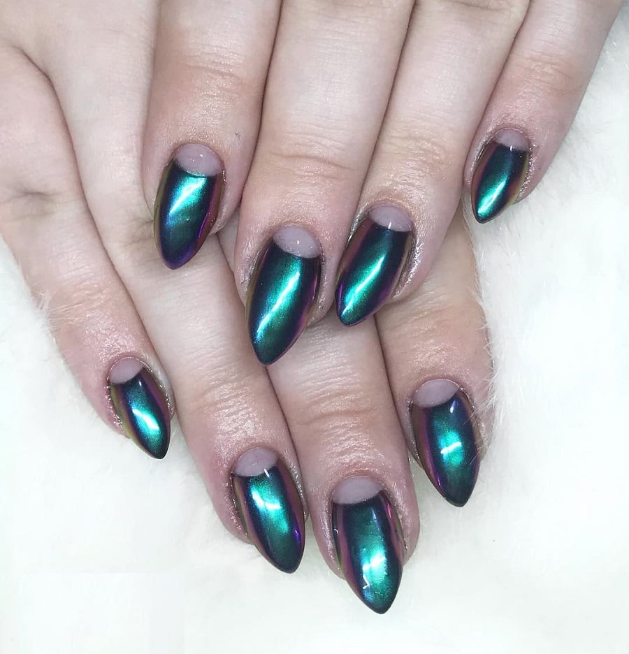 vintage half moon nails