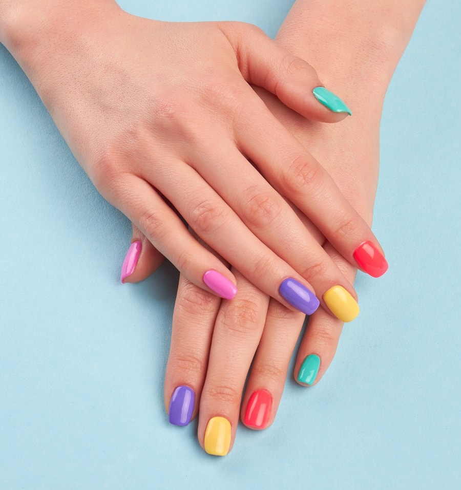 colorful nail polish color for light skin