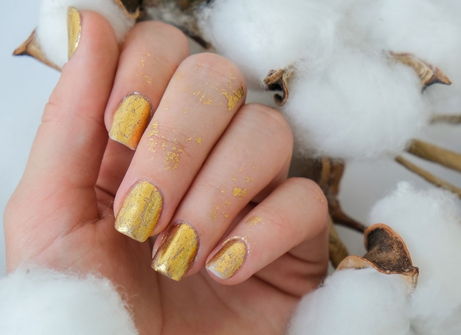 golden nail color for light skin